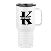 Thumbnail for Personalized Name & Initial Travel Coffee Mug Tumbler with Handle (20 oz) - Right View