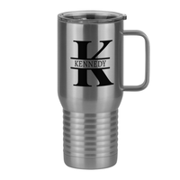 Thumbnail for Personalized Name & Initial Travel Coffee Mug Tumbler with Handle (20 oz) - Right View