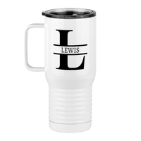 Thumbnail for Personalized Name & Initial Travel Coffee Mug Tumbler with Handle (20 oz) - Left View