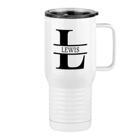 Thumbnail for Personalized Name & Initial Travel Coffee Mug Tumbler with Handle (20 oz) - Right View