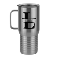 Thumbnail for Personalized Name & Initial Travel Coffee Mug Tumbler with Handle (20 oz) - Left View