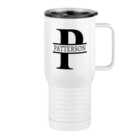 Thumbnail for Personalized Name & Initial Travel Coffee Mug Tumbler with Handle (20 oz) - Right View