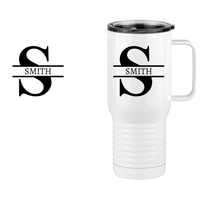 Thumbnail for Personalized Name & Initial Travel Coffee Mug Tumbler with Handle (20 oz) - Design View