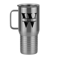 Thumbnail for Personalized Name & Initial Travel Coffee Mug Tumbler with Handle (20 oz) - Left View