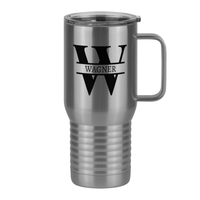 Thumbnail for Personalized Name & Initial Travel Coffee Mug Tumbler with Handle (20 oz) - Right View