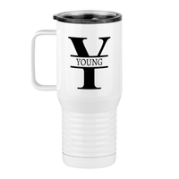 Thumbnail for Personalized Name & Initial Travel Coffee Mug Tumbler with Handle (20 oz) - Left View