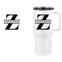 Thumbnail for Personalized Name & Initial Travel Coffee Mug Tumbler with Handle (20 oz) - Design View