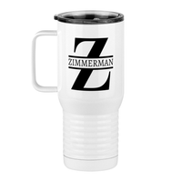 Thumbnail for Personalized Name & Initial Travel Coffee Mug Tumbler with Handle (20 oz) - Left View