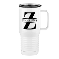 Thumbnail for Personalized Name & Initial Travel Coffee Mug Tumbler with Handle (20 oz) - Right View