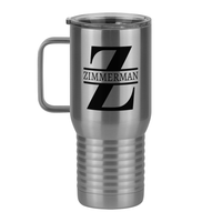 Thumbnail for Personalized Name & Initial Travel Coffee Mug Tumbler with Handle (20 oz) - Left View