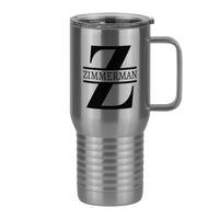 Thumbnail for Personalized Name & Initial Travel Coffee Mug Tumbler with Handle (20 oz) - Right View