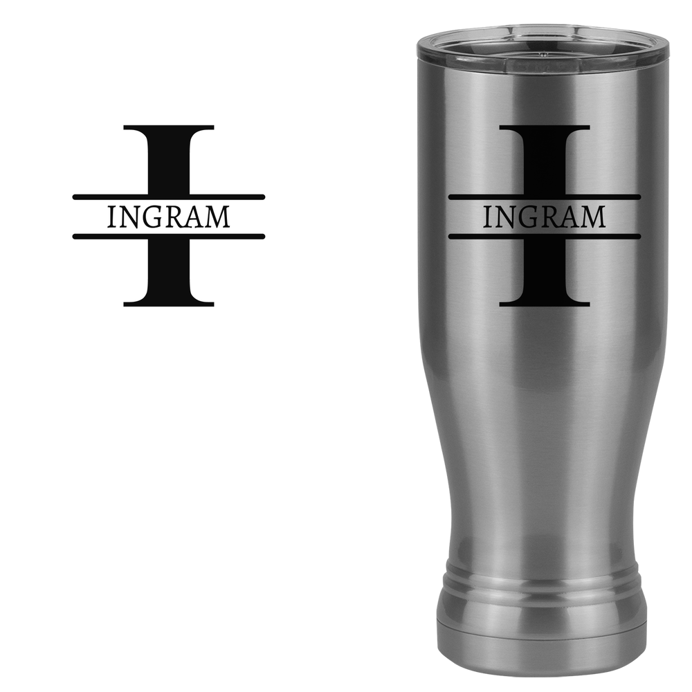 Personalized Name & Initial Pilsner Tumbler (20 oz) - Design View