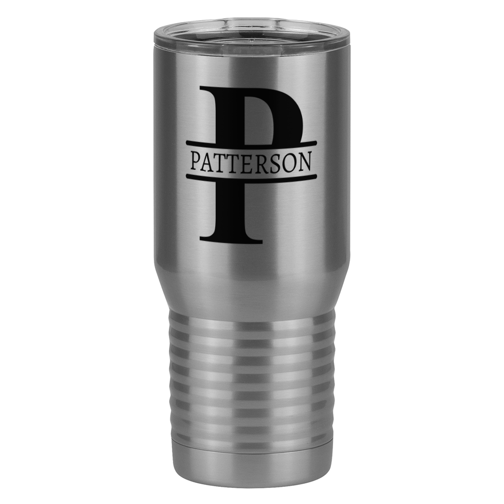 Personalized Name & Initial Tall Travel Tumbler (20 oz) - Left View