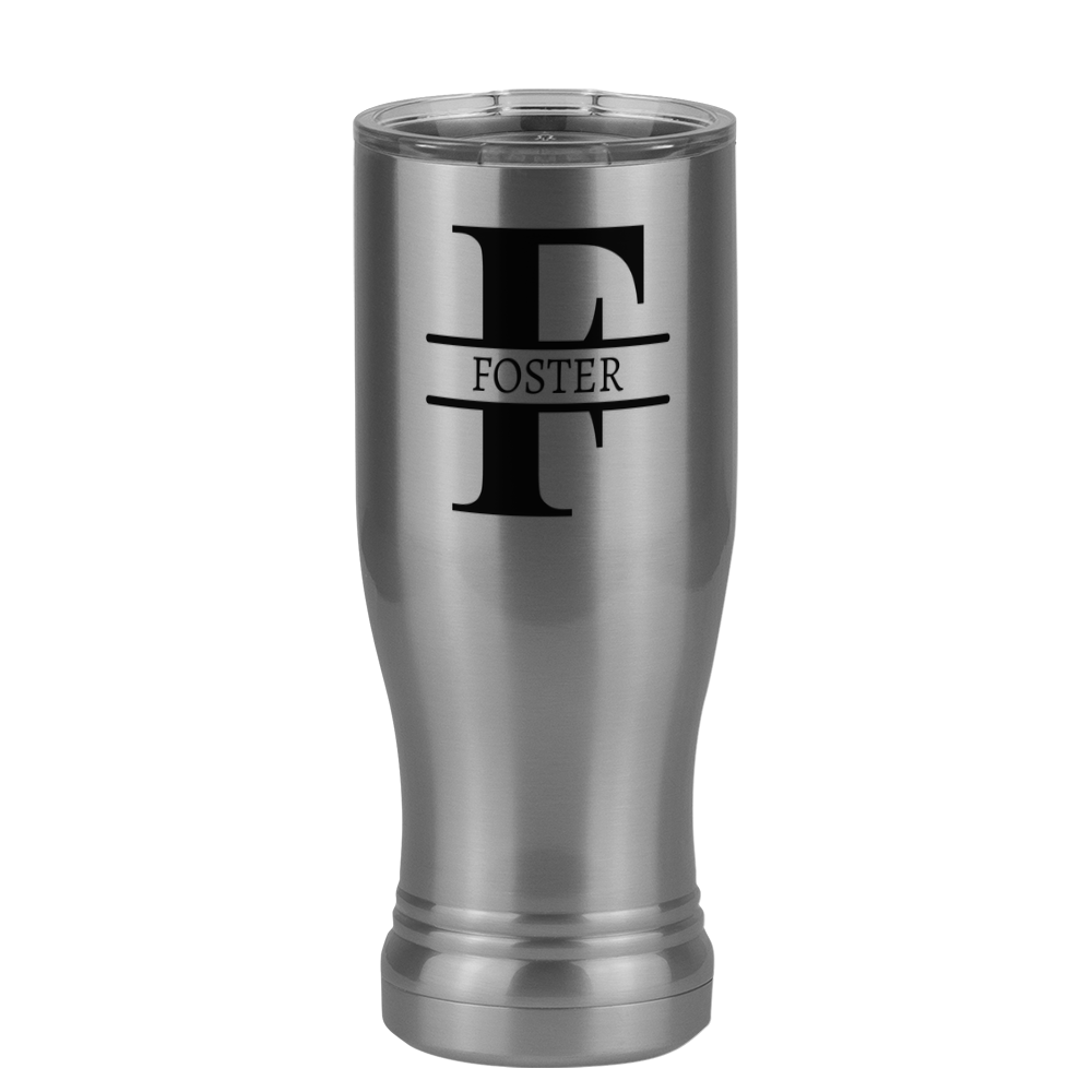 Personalized Name & Initial Pilsner Tumbler (14 oz) - Left View