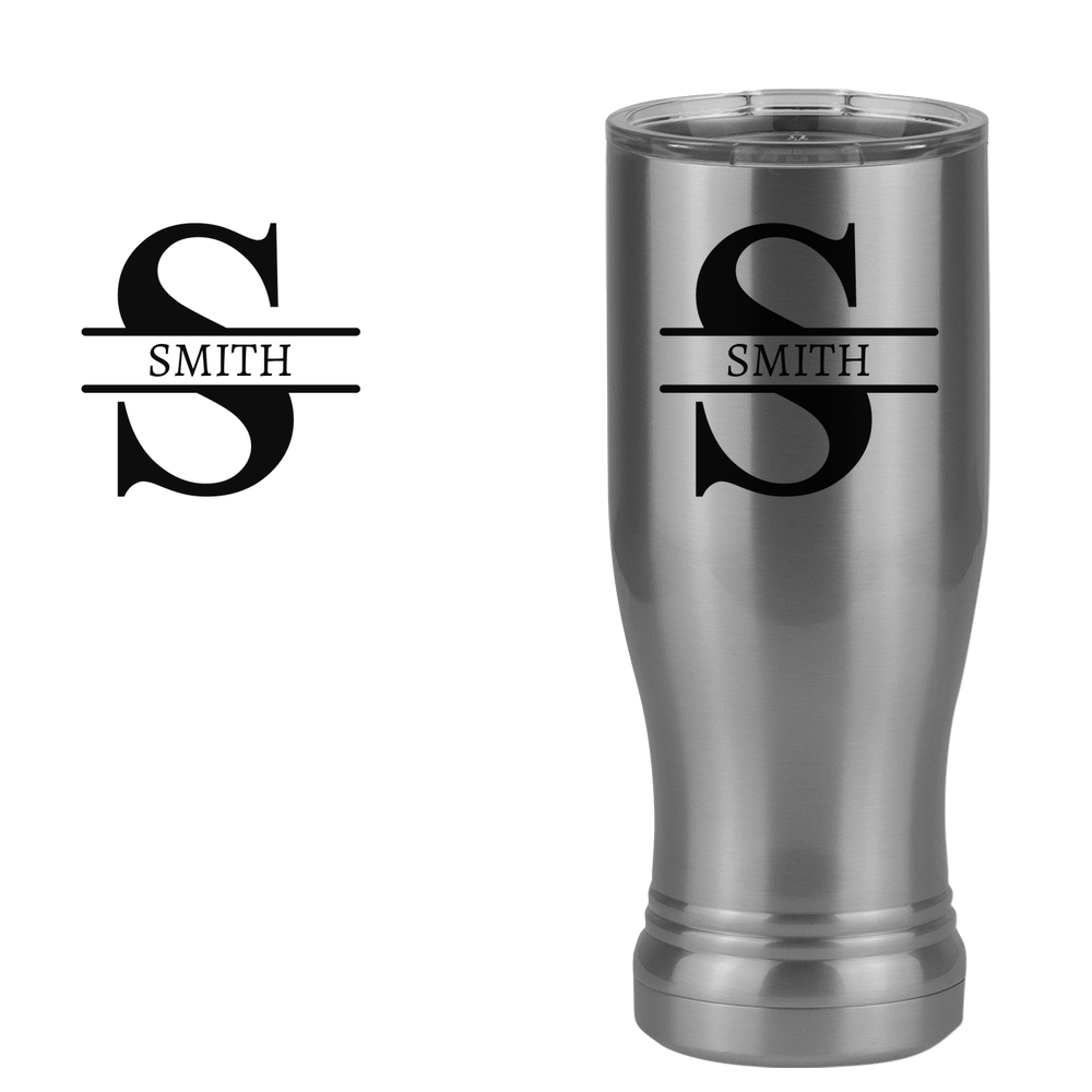 Personalized Name & Initial Pilsner Tumbler (14 oz) - Design View