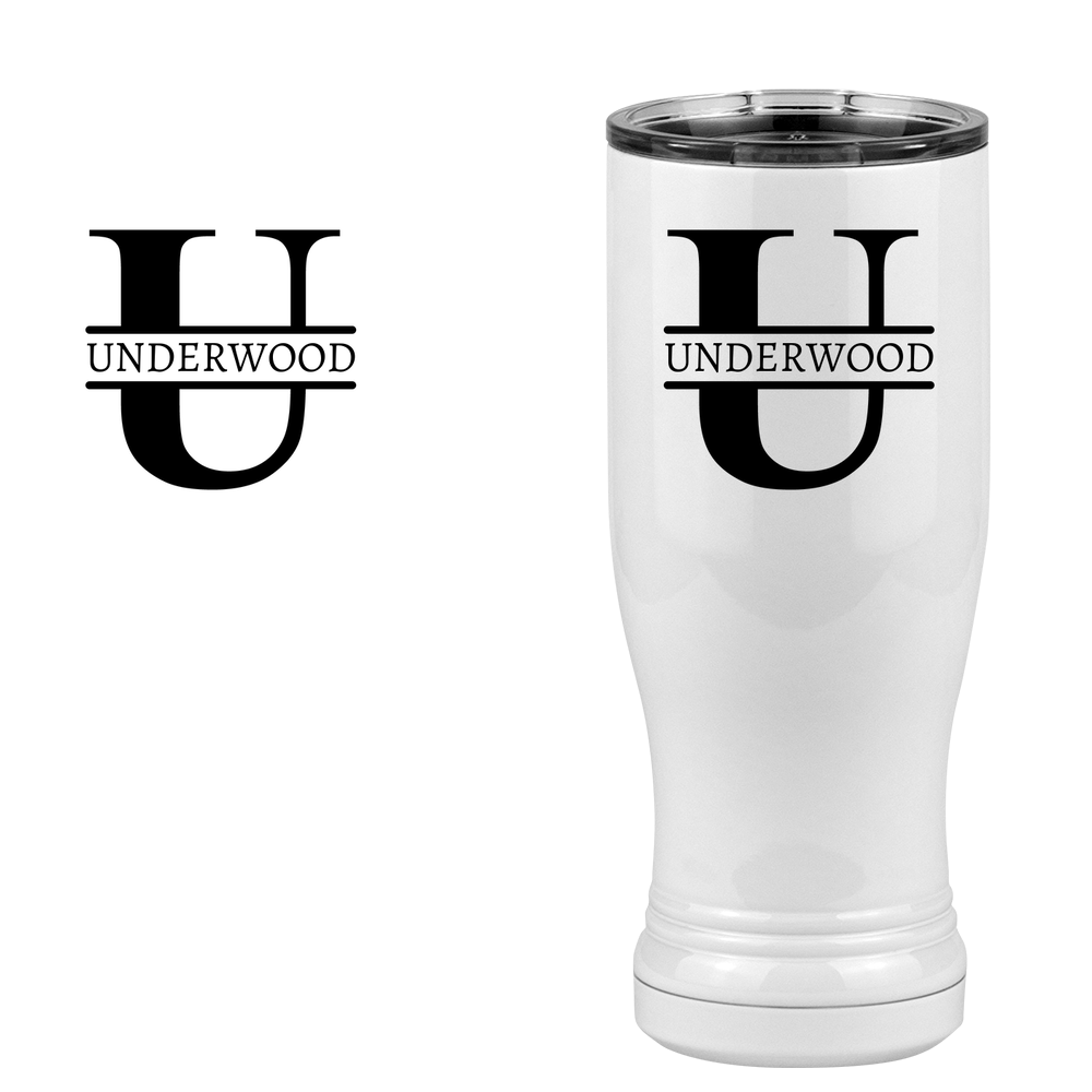 Personalized Name & Initial Pilsner Tumbler (14 oz) - Design View