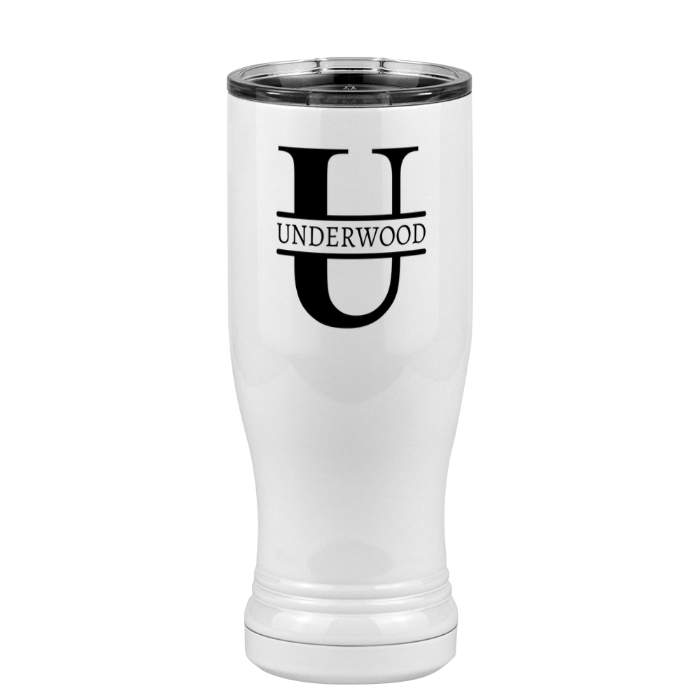 Personalized Name & Initial Pilsner Tumbler (14 oz) - Left View