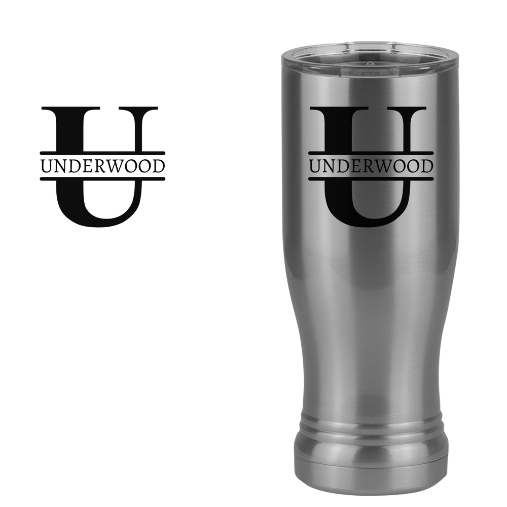 Personalized Name & Initial Pilsner Tumbler (14 oz) - Design View