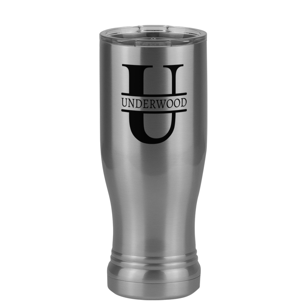 Personalized Name & Initial Pilsner Tumbler (14 oz) - Left View