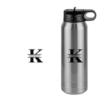 Thumbnail for Personalized Name & Initial Water Bottle (30 oz) - Design View