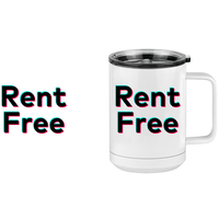 Thumbnail for Rent Free Coffee Mug Tumbler with Handle (15 oz) - TikTok Trends - Design View