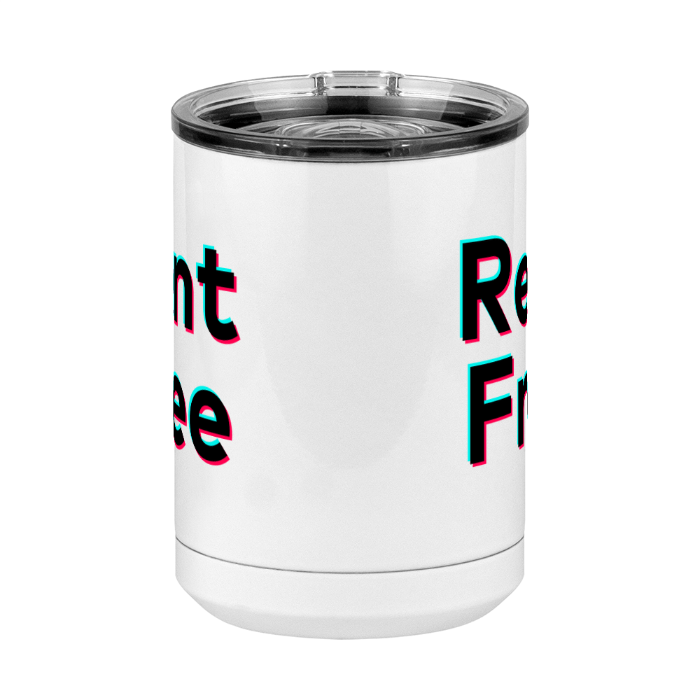 Rent Free Coffee Mug Tumbler with Handle (15 oz) - TikTok Trends - Front View