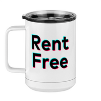 Thumbnail for Rent Free Coffee Mug Tumbler with Handle (15 oz) - TikTok Trends - Left View