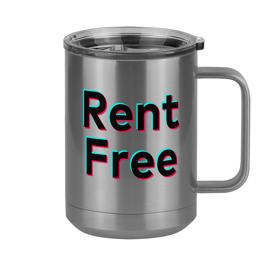 Rent Free Coffee Mug Tumbler with Handle (15 oz) - TikTok Trends - Right View