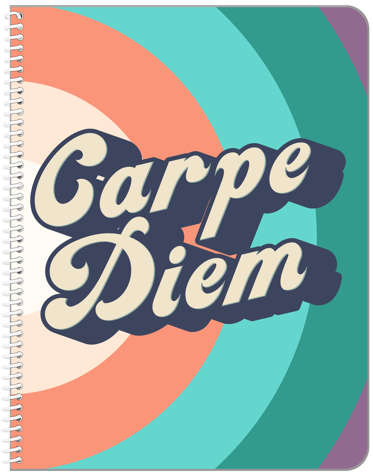 Retro Carpe Diem Notebook - Front View