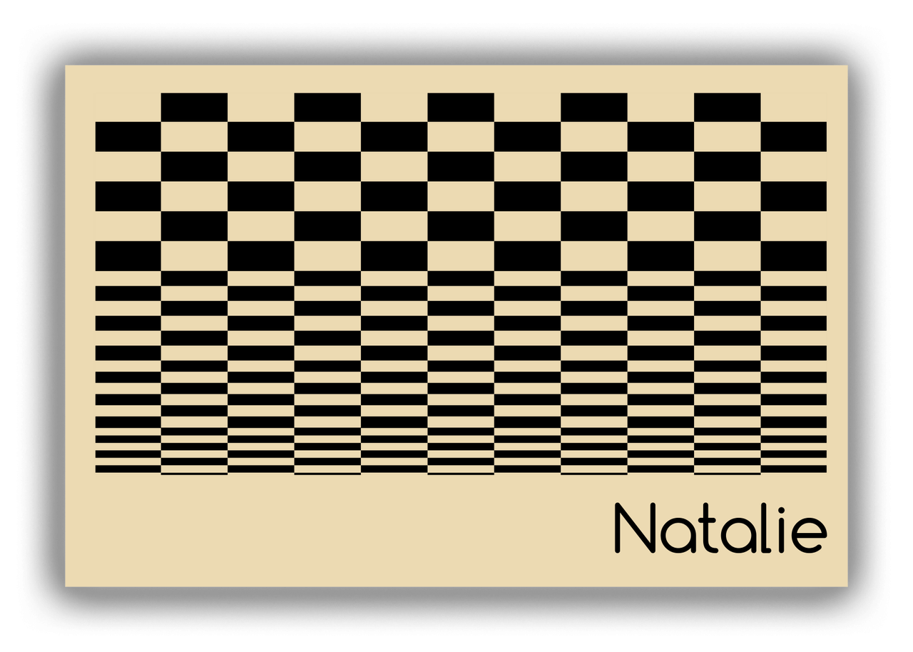 Personalized Retro Checkered Canvas Wrap & Photo Print - Front View