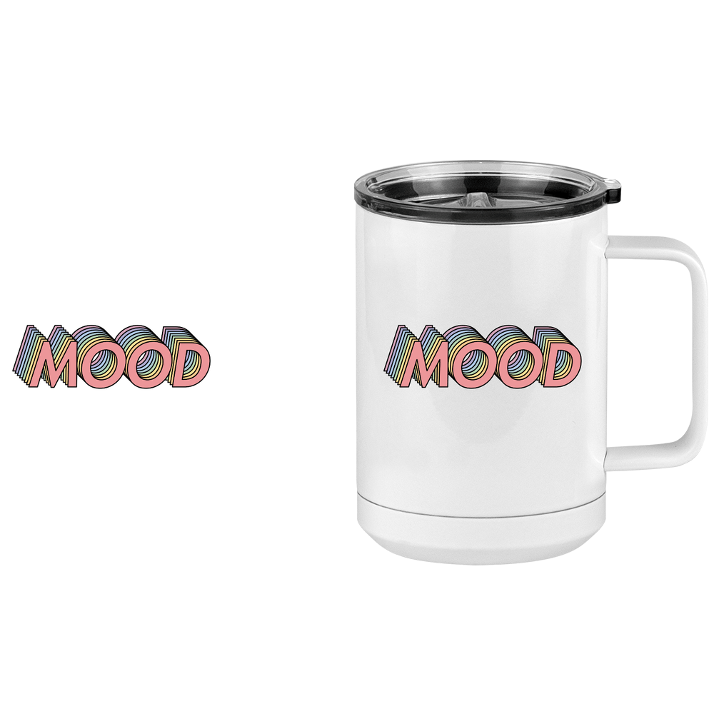 Personalized Retro Coffee Mug Tumbler with Handle (15 oz) - Design View