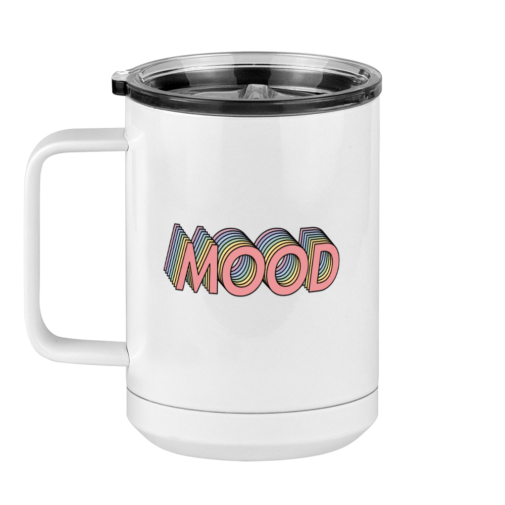 Personalized Retro Coffee Mug Tumbler with Handle (15 oz) - Left View