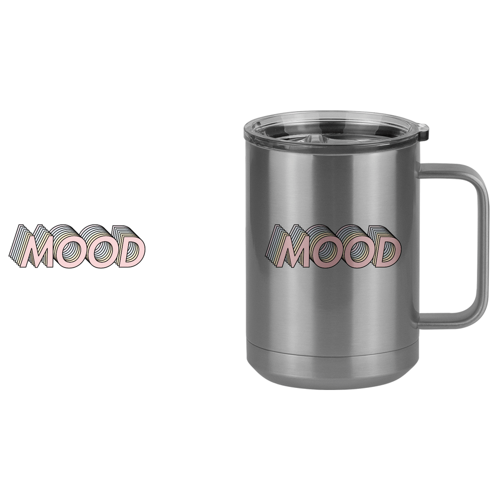 Personalized Retro Coffee Mug Tumbler with Handle (15 oz) - Design View