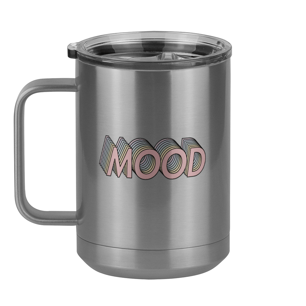 Personalized Retro Coffee Mug Tumbler with Handle (15 oz) - Left View