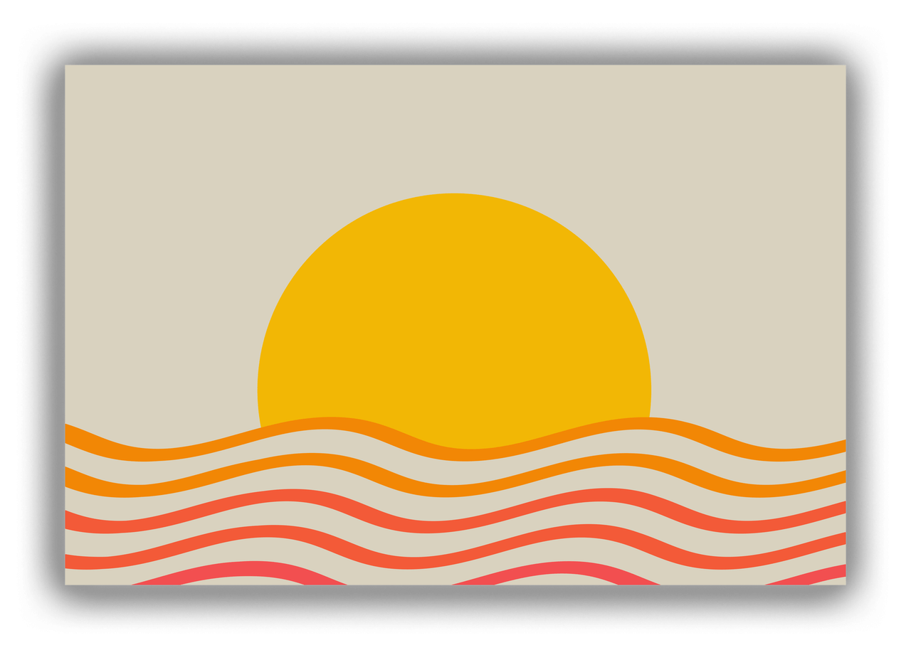 Retro Sunset Canvas Wrap & Photo Print - Front View