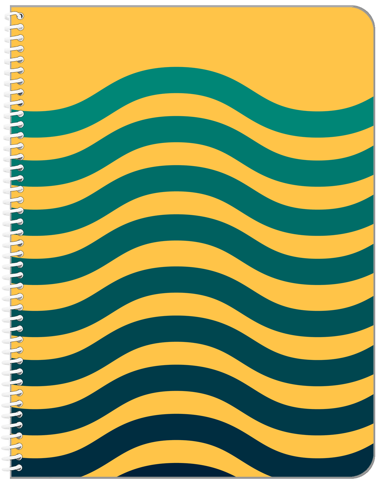 Retro Waves Notebook - Front View