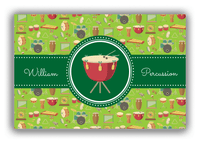 Thumbnail for Personalized School Band Canvas Wrap & Photo Print XVI - Green Background - Percussion III - Front View