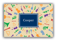 Thumbnail for Personalized School Band Canvas Wrap & Photo Print XXVIII - Tan Background - Rectangle Nameplate - Front View