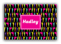 Thumbnail for Personalized School Band Canvas Wrap & Photo Print XXX - Black Background - Rectangle Nameplate - Front View