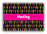 Thumbnail for Personalized School Band Canvas Wrap & Photo Print XXX - Black Background - Ribbon Nameplate - Front View