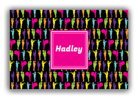 Thumbnail for Personalized School Band Canvas Wrap & Photo Print XXX - Black Background - Square Nameplate - Front View