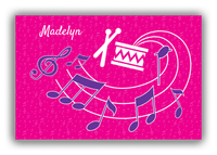 Thumbnail for Personalized School Band Canvas Wrap & Photo Print XXXI - Pink Background - Drum - Front View