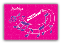 Thumbnail for Personalized School Band Canvas Wrap & Photo Print XXXI - Pink Background - Flute - Front View