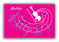 Thumbnail for Personalized School Band Canvas Wrap & Photo Print XXXI - Pink Background - Violin - Front View