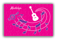 Thumbnail for Personalized School Band Canvas Wrap & Photo Print XXXI - Pink Background - Acoustic Guitar - Front View