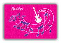 Thumbnail for Personalized School Band Canvas Wrap & Photo Print XXXI - Pink Background - Electric Guitar - Front View