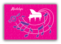 Thumbnail for Personalized School Band Canvas Wrap & Photo Print XXXI - Pink Background - Piano - Front View