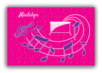 Thumbnail for Personalized School Band Canvas Wrap & Photo Print XXXI - Pink Background - Marimba - Front View