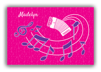 Thumbnail for Personalized School Band Canvas Wrap & Photo Print XXXI - Pink Background - Accordion - Front View