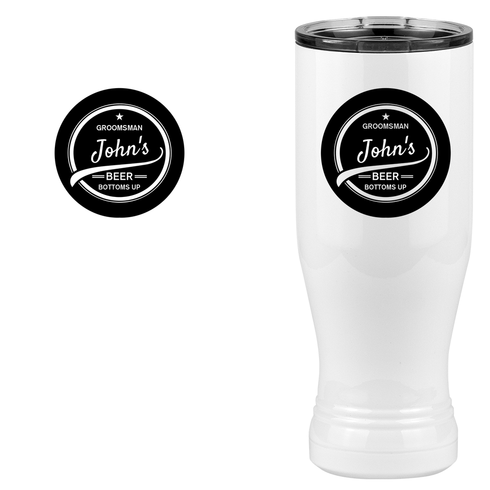 Personalized Swoop Lettering Pilsner Tumbler (20 oz) - Design View